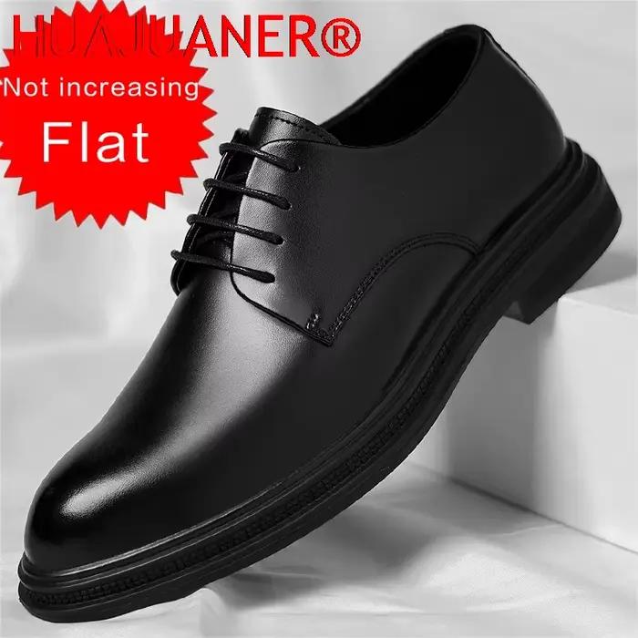 Chaussures habillées pour hommes style britannique à bout pointu et semelle épaisse, idéales pour ma