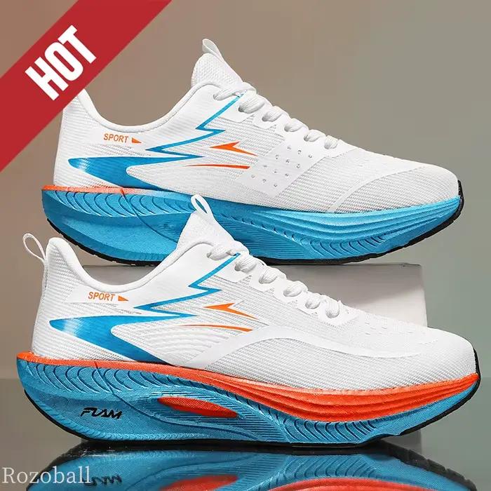 Chaussures de course Marathon pour hommes et femmes, spécialisées sport, avec plaque carbone, respir