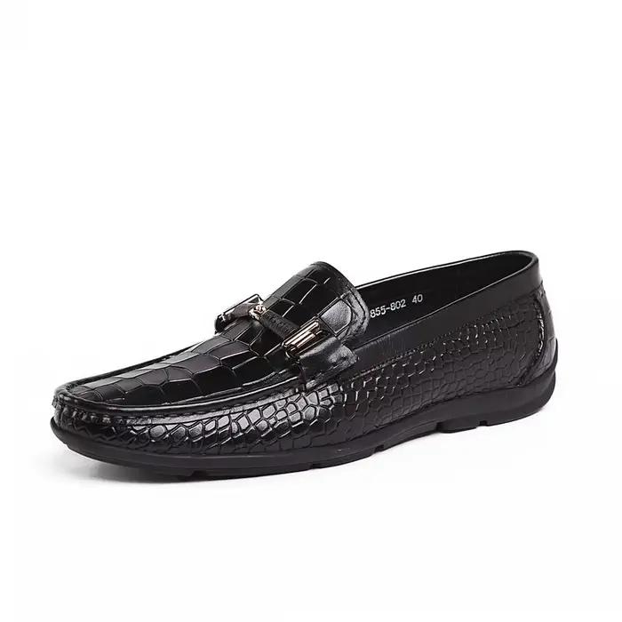 Doudou chaussures hommes en cuir véritable chaussures en cuir décontractées britannique hommes motif