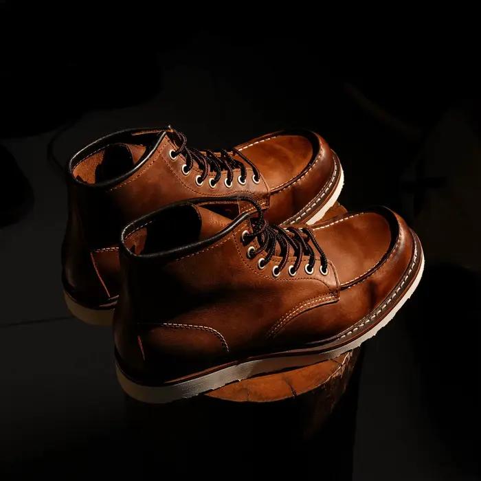 Bottes de travail durables de Style robuste avec coutures soudées Goodyear Heritage Moctoeboots en c