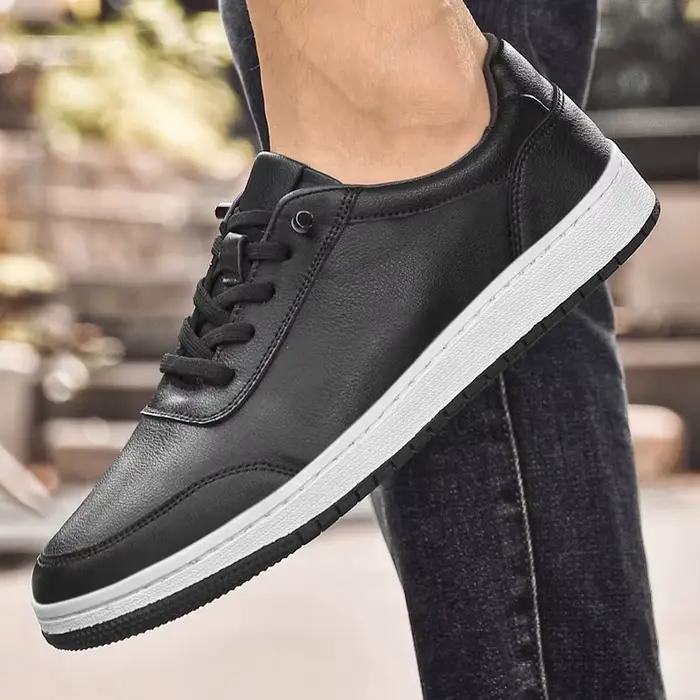 Chaussures de sport et de loisirs pour hommes, marque de mode, respirantes, en cuir véritable, pour 