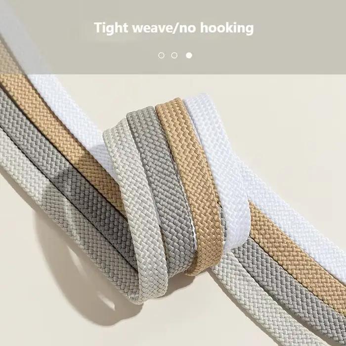 2022 nouveaux lacets plats classiques pour baskets lacets de chaussures décontractées blanc noir spo