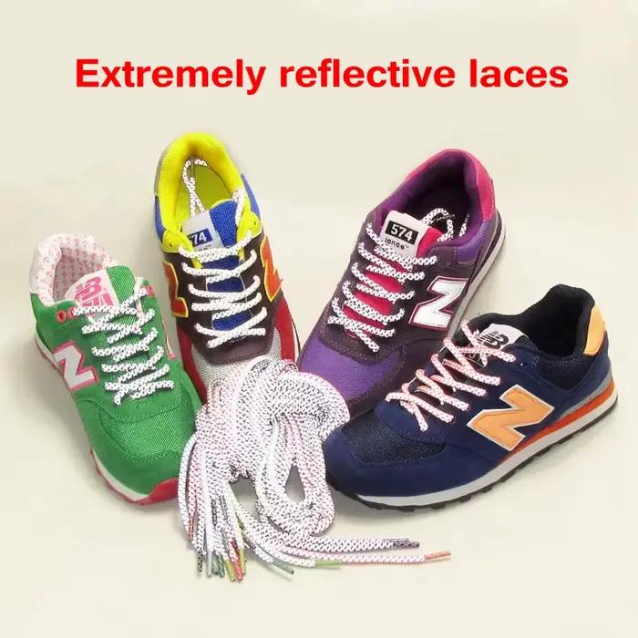 1 paire de lacets réfléchissants 3M lacets de chaussures ronds de qualité supérieure bottes et lacet