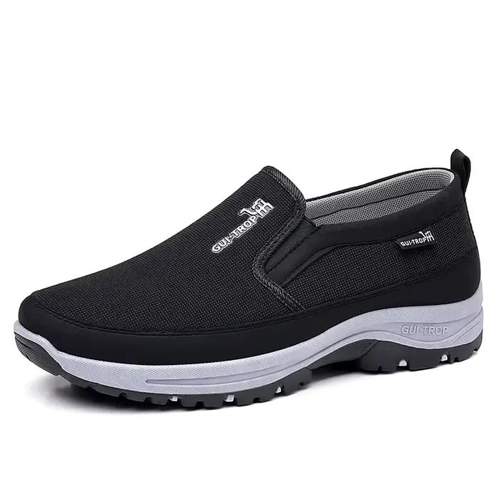Mocassins en Maille Respirante pour Homme, Chaussures Antidérapantes à Enfiler, Semelle Souple, Soli