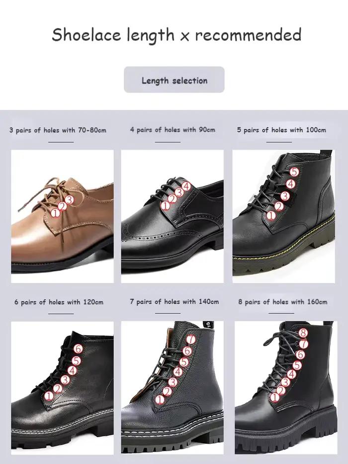 1 paire de lacets en coton ciré rond Oxford lacets de chaussures bottes lacets en cuir imperméable l