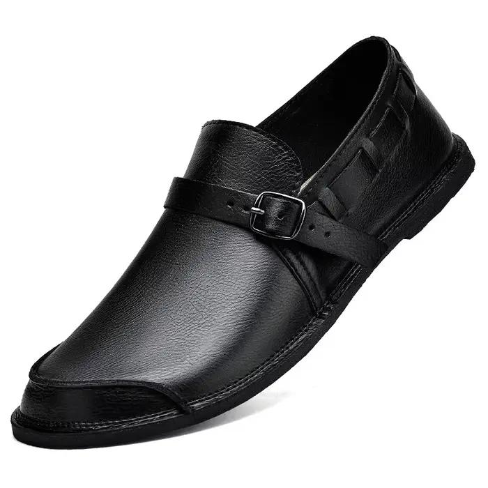 Mocassins pour hommes chaussures de conduite confortables en cuir véritable hommes décontracté chaus