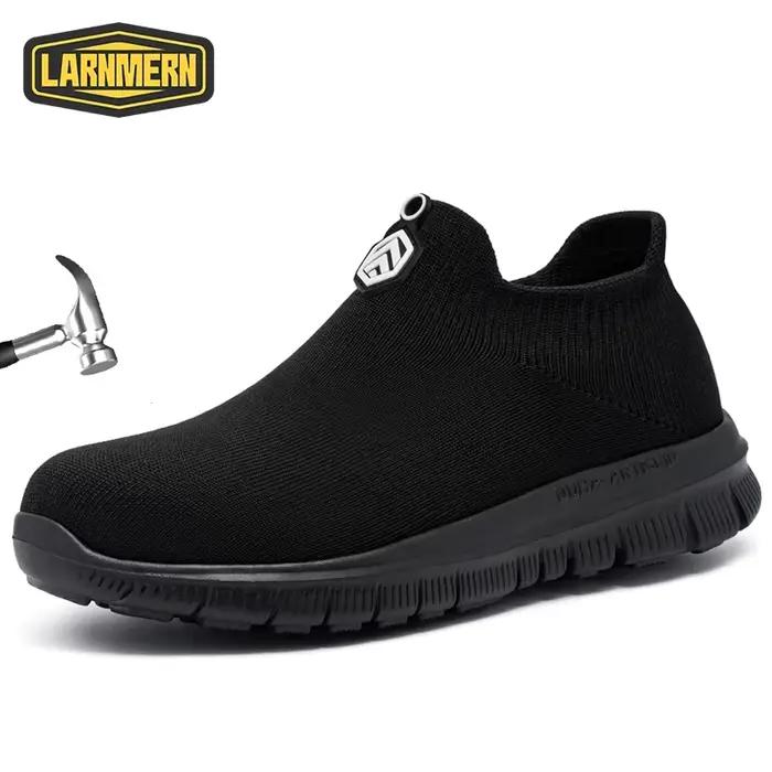 LARNMERN – chaussures de sécurité de travail antidérapantes pour hommes, bottes respirantes, antidér