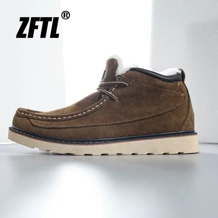 ZFTL-Bottes de neige décontractées en laine pour hommes, chaussures à pain à l'offre elles épaisses 