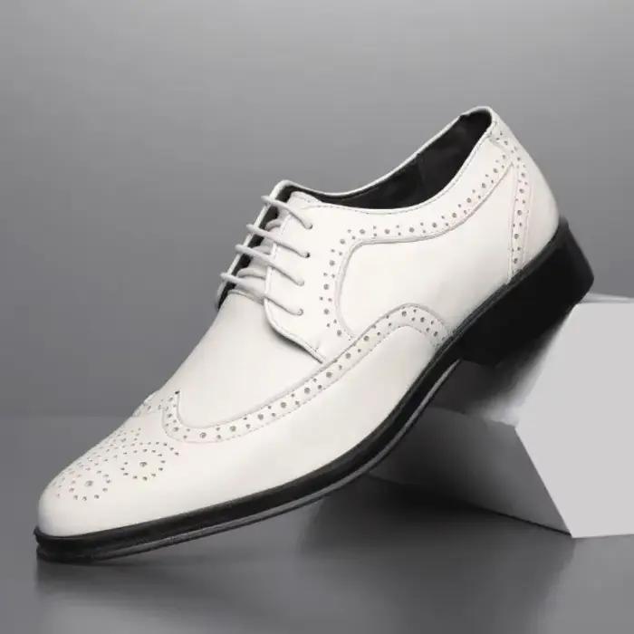 Chaussures de soirée respirantes pour hommes, chaussures de gentleman en cuir, chaussures de gentlem