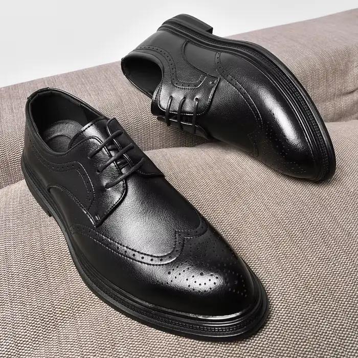 Chaussures habillées blanches pour hommes chaussures de bureau classiques formelles en cuir Oxford p