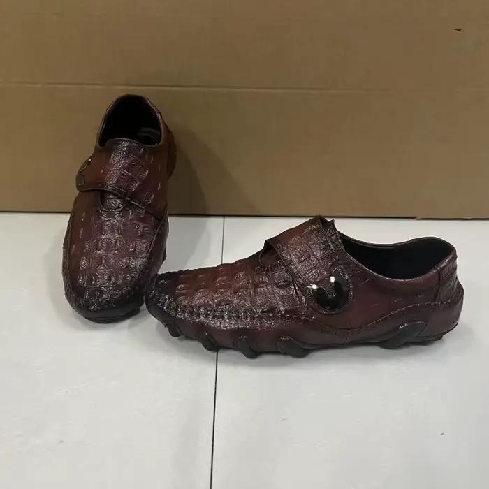 Chaussures pour hommes chaussures en cuir motif Crocodile mocassins d'affaires de luxe respirant bou