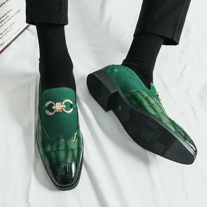 Chaussures habillées Brock pour hommes, en cuir, colorées, pour affaires, fêtes et mariages, Tailles