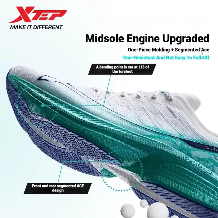 Xtep une pièce modèle 3.0 hommes chaussures de course 2025 printemps confortable stabilité coussin r