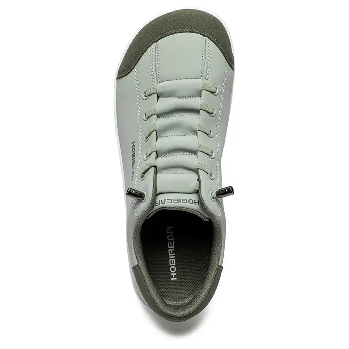HOBIBEAR chaussures pieds nus unisexe bout large baskets en cuir artificiel zéro goutte sans lacet e