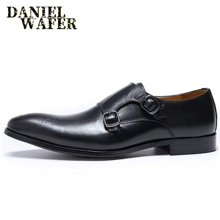 Chaussures de luxe décontractées pour hommes, élégantes, pour bureau, affaires, robe de mariée, form