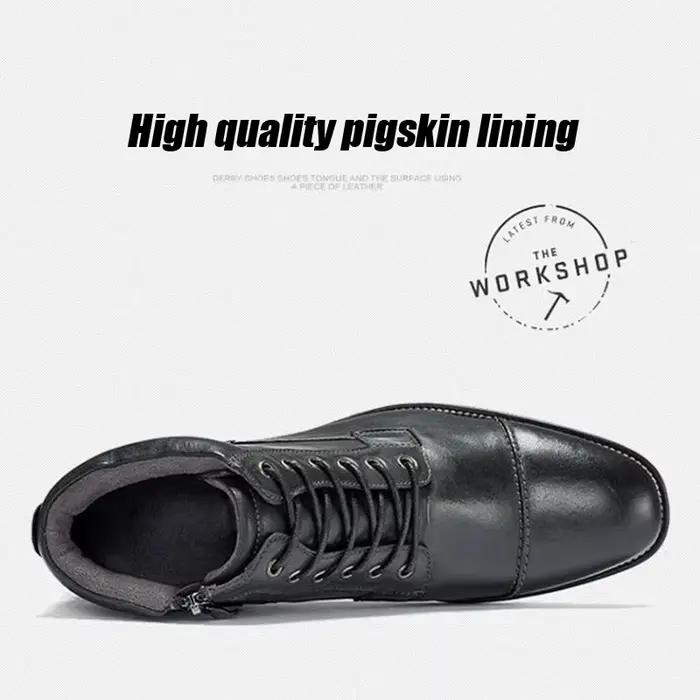 ZFTL nouveaux hommes bottines à la main hommes Chelsea en cuir véritable hommes bottes à lacets mâle