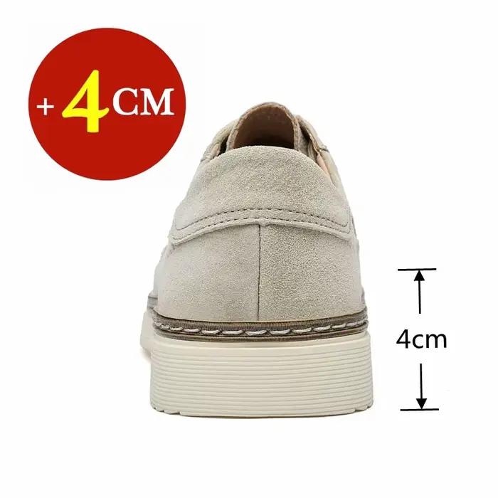 Chaussures de sport classiques en cuir véritable pour hommes, baskets décontractées, chaussures élév