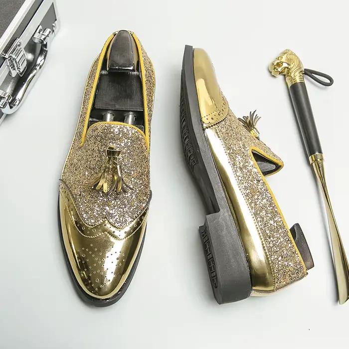 Chaussures habillées d'affaires hommes Oxfords en cuir véritable bout pointu à lacets de haute quali