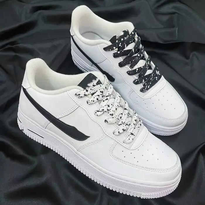 Lacets pour Sneaker Plat Dorure Impression Encre Éclaboussure Lacet Coloré Splash Encre Peint À La M