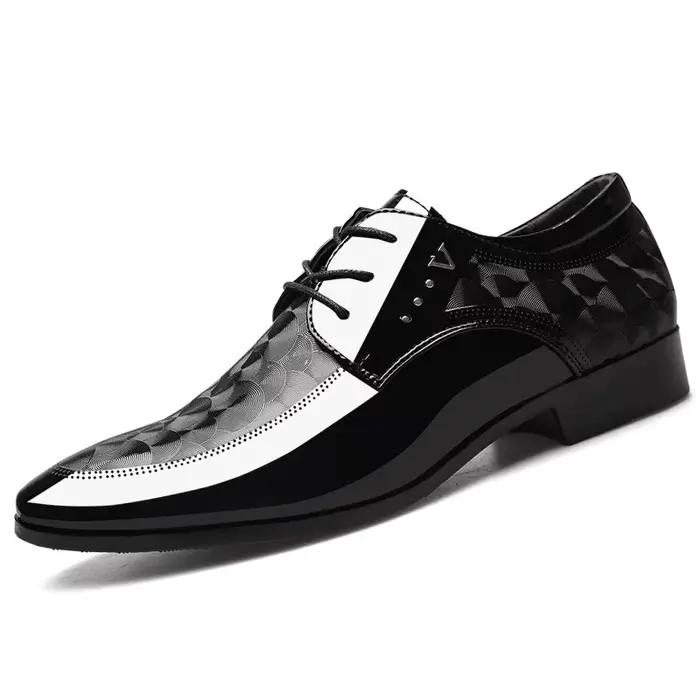 Chaussures Richelieu pour Hommes à Lacets, Bout Pointu, Décontractées et Habillées, Idéales pour Mar