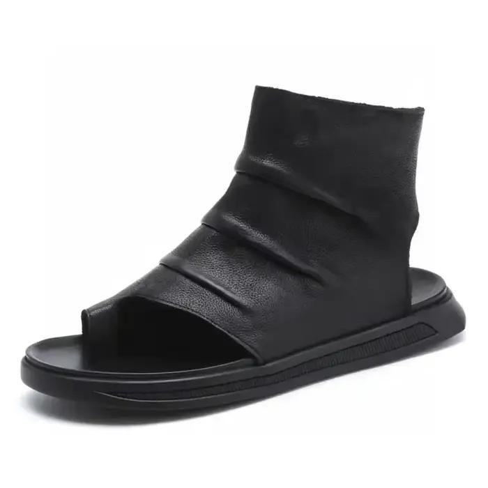 Hot New 2025 hommes sandales été plage mode loisirs japon Ninja créativité extérieur vache cuir homm