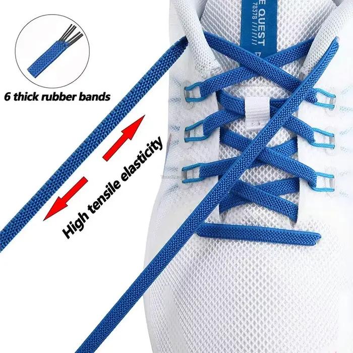 Lacets élastiques classiques lacets élastiques baskets 7mm largeur lacet plat pour enfants adultes l