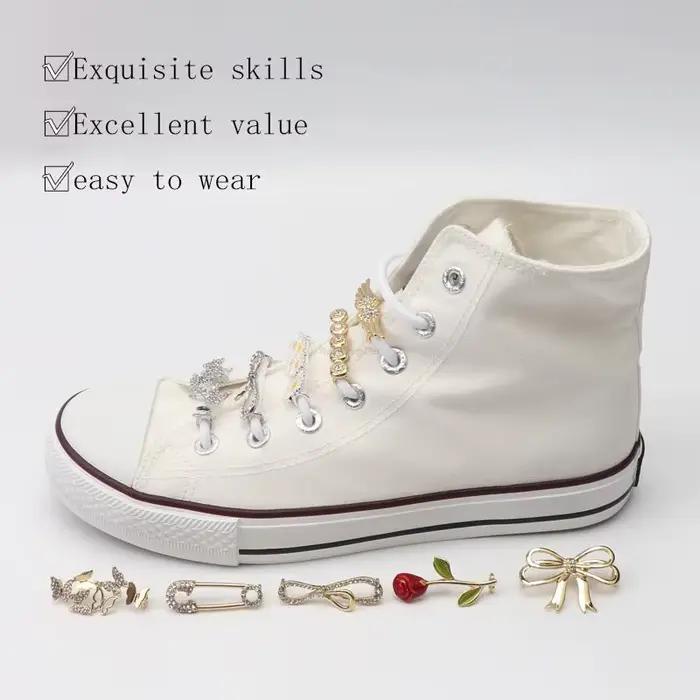 Lacets Clips décorations breloques strass chaussures breloques Faux bijoux baskets fille cadeau bric