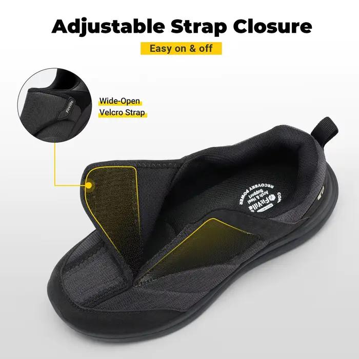 Fittington chaussures pour diabétiques pour homme orthopédie décontractée pieds Extra larges gonflés