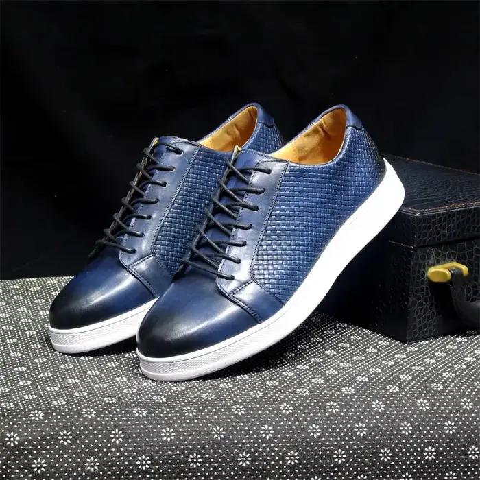 Derby classique pour hommes chaussures décontractées vache en cuir véritable à lacets confortable co