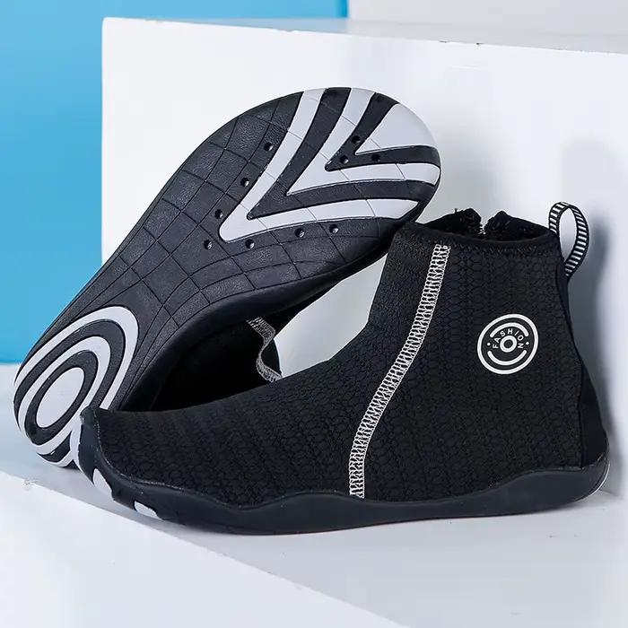 Chaussures d'eau hautes pour hommes et femmes, chaussettes de plongée, sandale de plage, pieds nus, 
