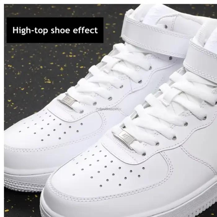 4 pièces AF1 lacets noir blanc lacets plats et décoration de chaussures costume Sneaker lacet Air Fo