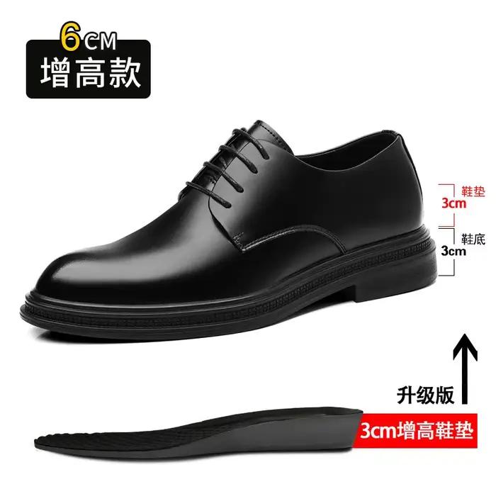 Chaussures en cuir noir pour hommes, style britannique, formelles, pour affaires, basses, style déco