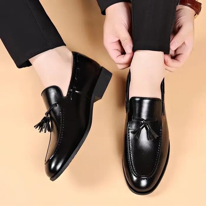 Chaussures habillées pour hommes nouvelle chaussure de mode en cuir Pu pour hommes grande taille cha