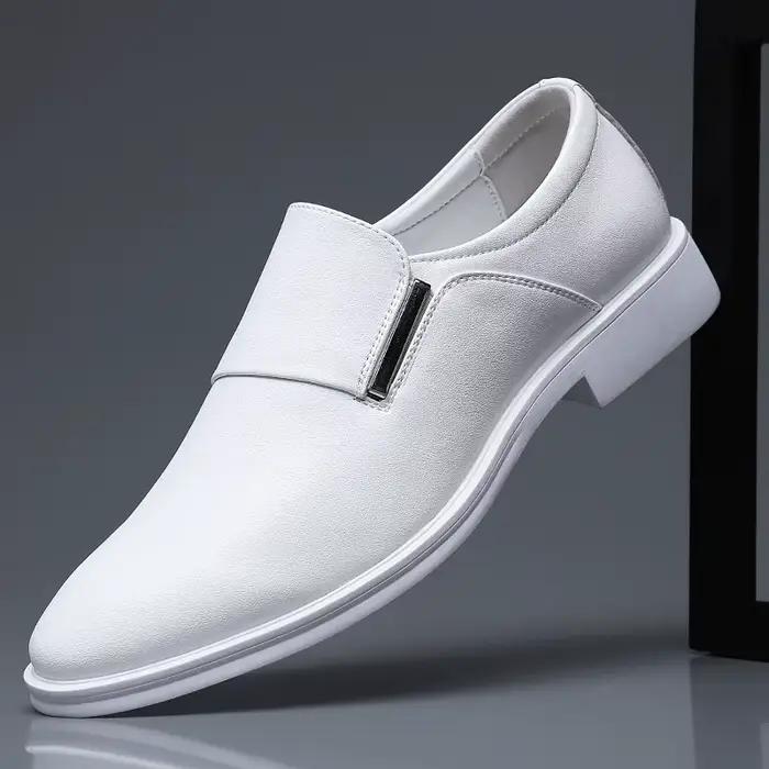 Chaussures habillées élévatrices pour hommes, Style britannique, bout pointu, cuir de vache, Oxfords