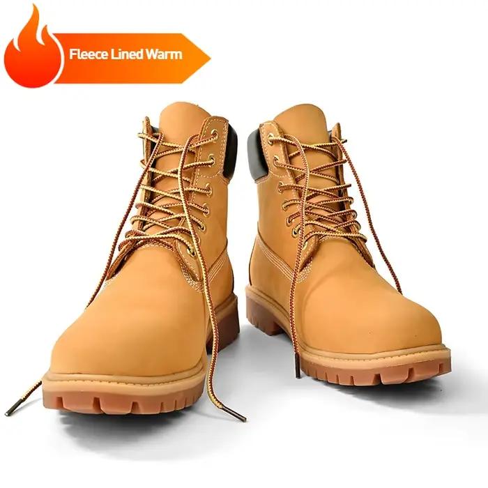 Bottes montantes pour hommes, chaussures en cuir haut de gamme pour femmes, bottes de randonnée anti
