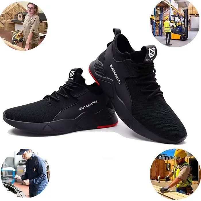 SUADEX hommes chaussures de sécurité de travail embout en acier Anti-écrasement Anti-crevaison botte