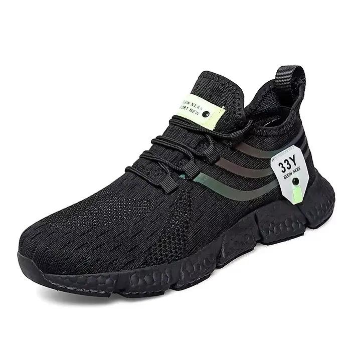Chaussures de sport pour hommes, antidérapantes, respirantes, à plateforme, pour course à pied, entr