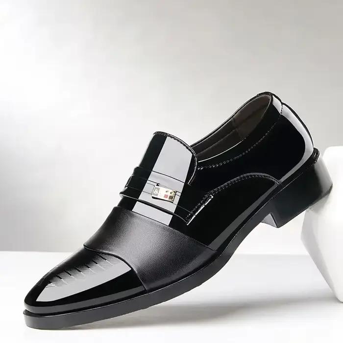 Chaussures en cuir pour hommes mariage formel Oxfords affaires décontracté bureau chaussures de trav