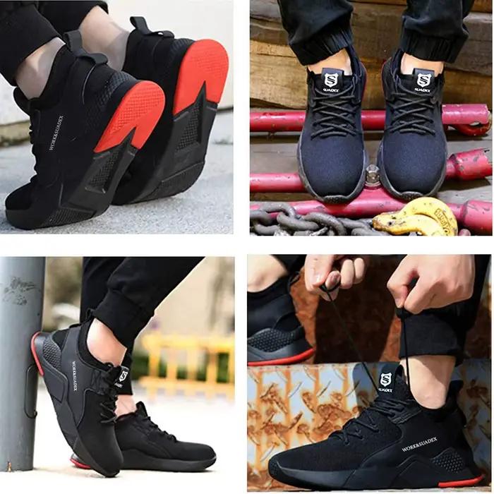SUADEX hommes chaussures de sécurité de travail embout en acier Anti-écrasement Anti-crevaison botte
