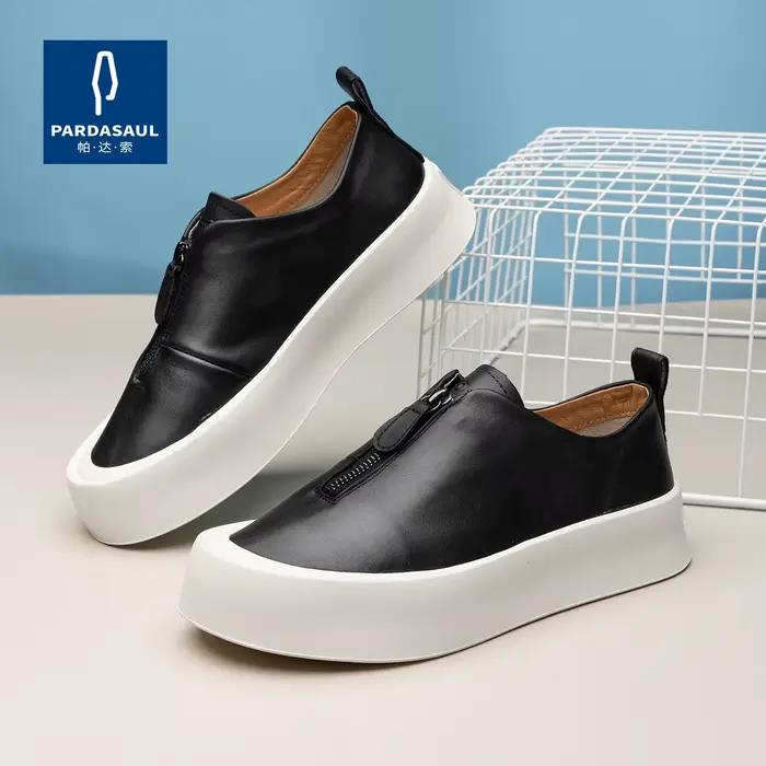 Le Fu-Chaussures en cuir décontractées One Step, Souples, Astronomiques, Tête Ronde, Paresseux, Nouv