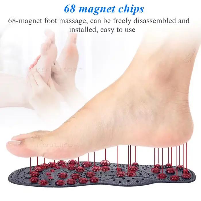 KOTLIKOFF mise à niveau améliorée 68 semelle intérieure de Massage magnétique pied Acupuncture Point