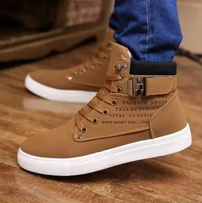 Baskets montantes décontractées pour hommes, faux daim conviviale ré, chaussures à plateforme, colom