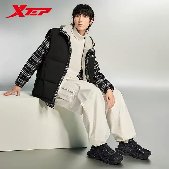 Xtep Basque chaussures décontractées pour hommes hiver soutien confortable vieux papa chaussures hau