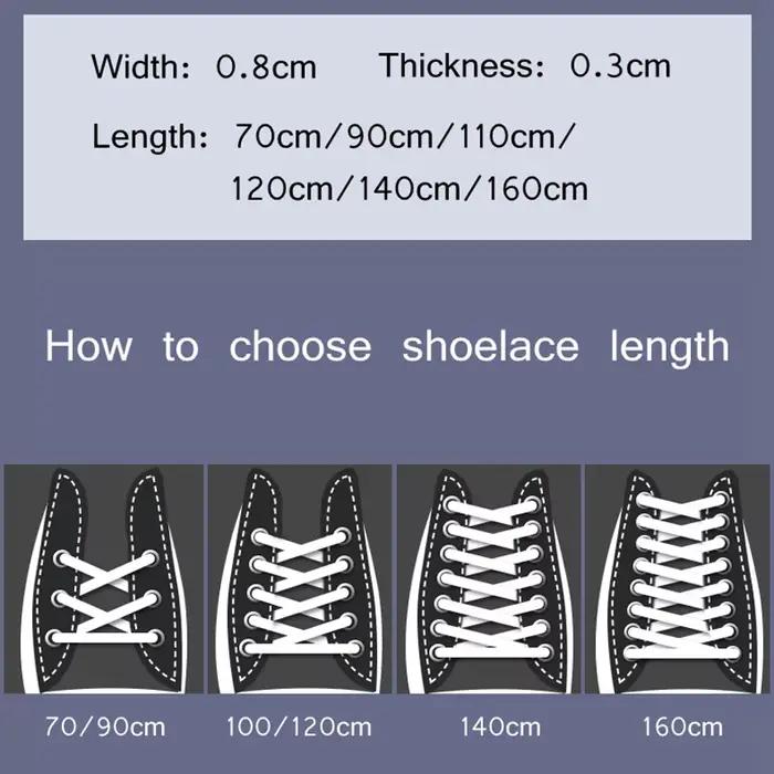 Lacets de chaussures classiques, 1 paire, plat, Double couche, noir et blanc, mode solide, sport, un