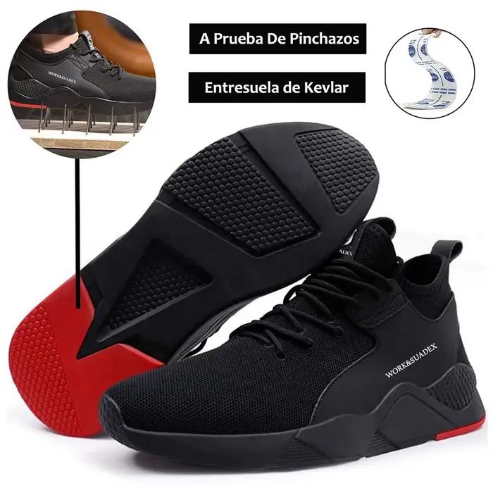 SUADEX hommes chaussures de sécurité de travail embout en acier Anti-écrasement Anti-crevaison botte