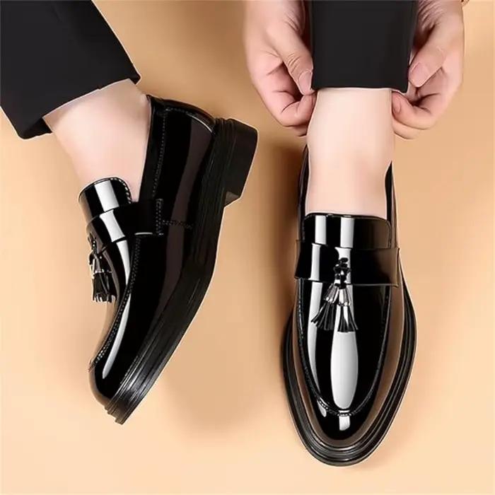 Hommes glands haute brillance brevet Penny mocassins mode formel affaires décontracté Oxford sans la