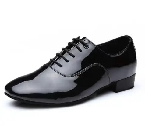 Chaussures de danse de salon latine pour hommes, chaussures d'intérieur modernes, chaussures de chan