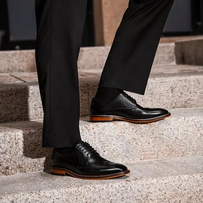 DESAI hommes chaussures hommes en cuir véritable robe d'affaires rétro Gentleman formel sculpté rich