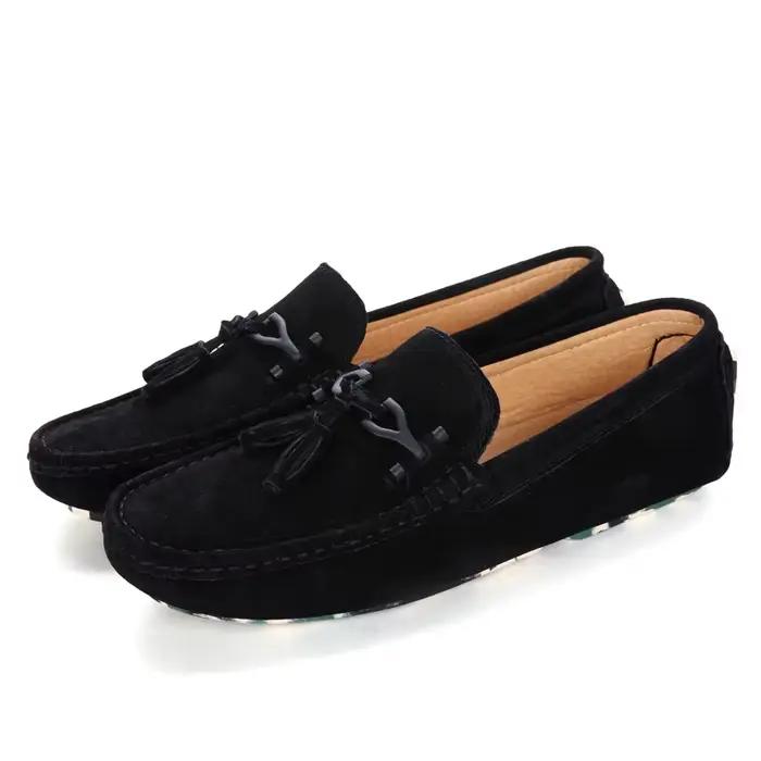 Mocassins en daim confortables pour hommes, chaussures de mariage, Style britannique, antidérapantes