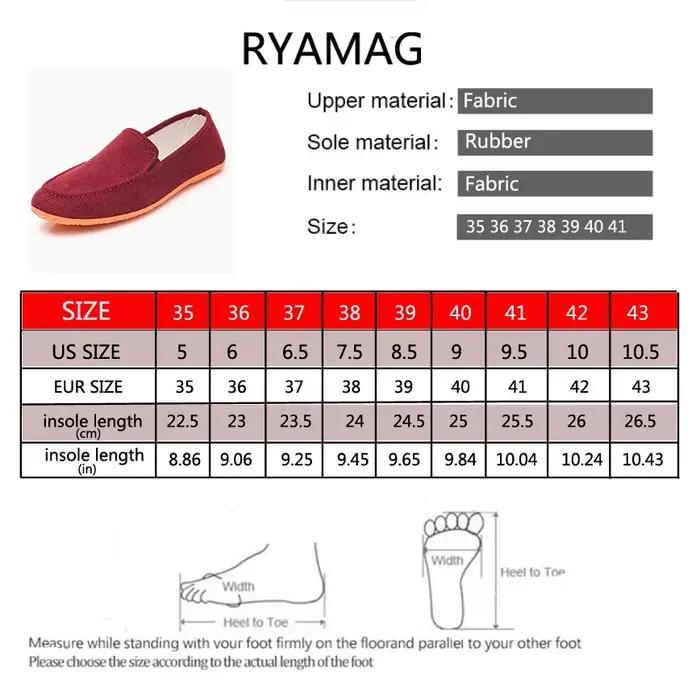 RYAMAG-Mocassins grande taille pour hommes, pantoufles plates en tissu à enfiler, chaussures de conduite, mode d'été, style doux